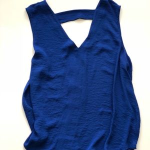 ANA Royal Blue Sleeveless Blouse, NWOT
